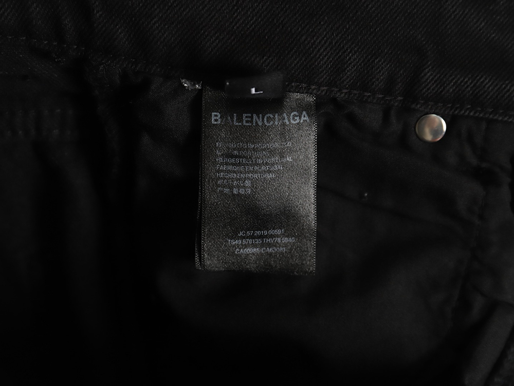 Balenciaga logo-embroidered single-breasted jeans