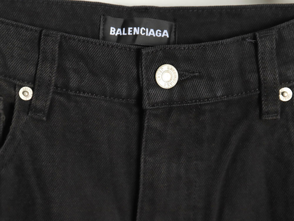 Balenciaga logo-embroidered single-breasted jeans