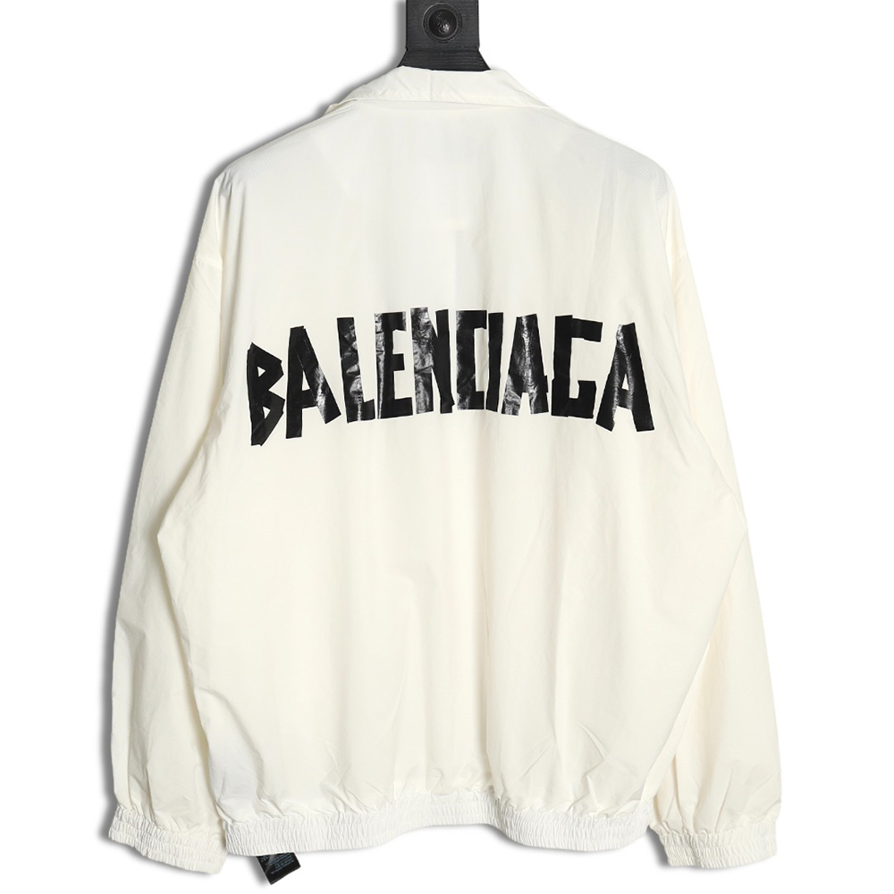 Balenciaga Double B Black Tape Waterproof Jacket