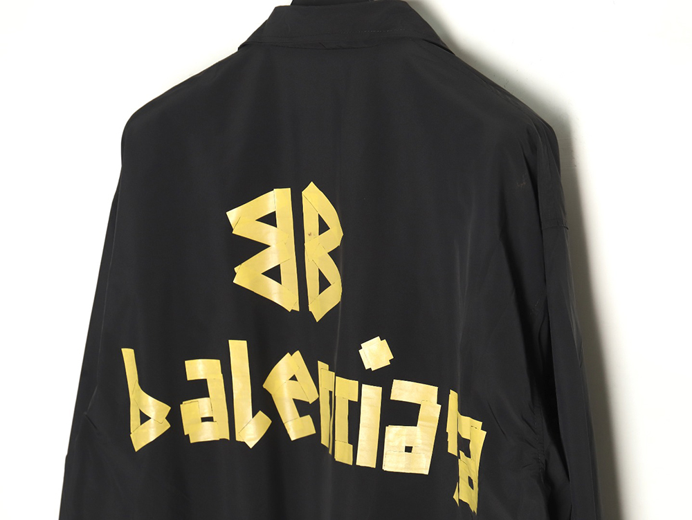 Balenciaga Double B Yellow Tape Waterproof Jacket