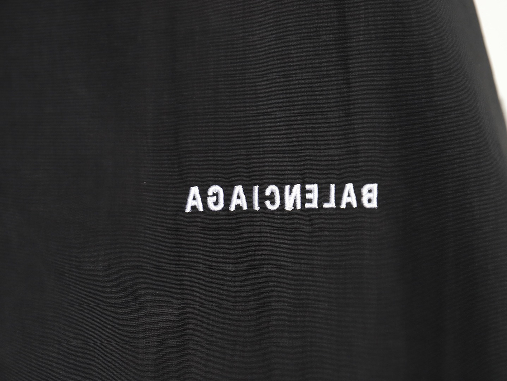 Balenciaga mirrored lettering embroidered windbreaker jacket TSK1