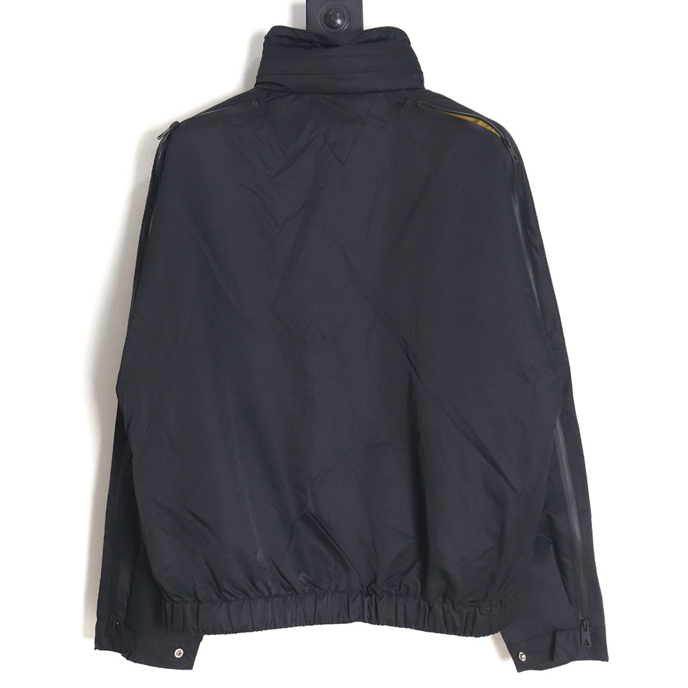 Bottega Veneta zip-up laminated sports collar jacket