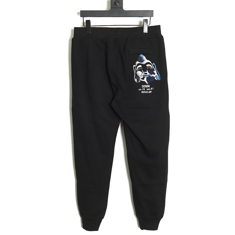 Evisu camouflage Buddha head embroidered sweatpants