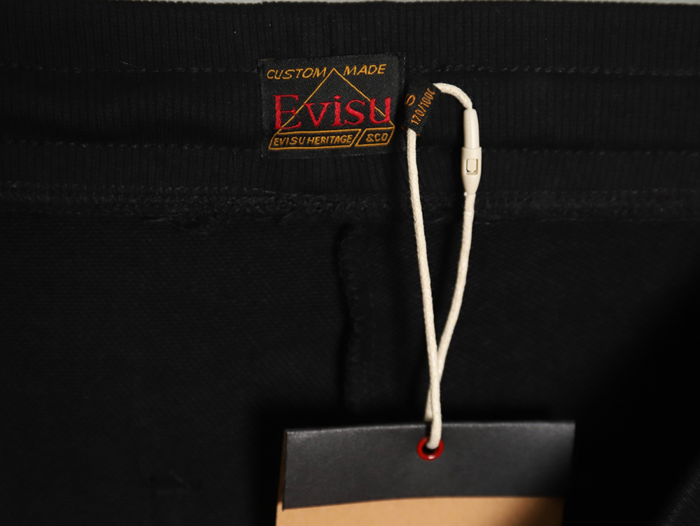 Evisu Gold Embroidered Printed Letters Casual Drawstring Sweatpants