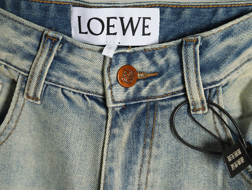 Loewe Glitch Embroidered Logo Jeans