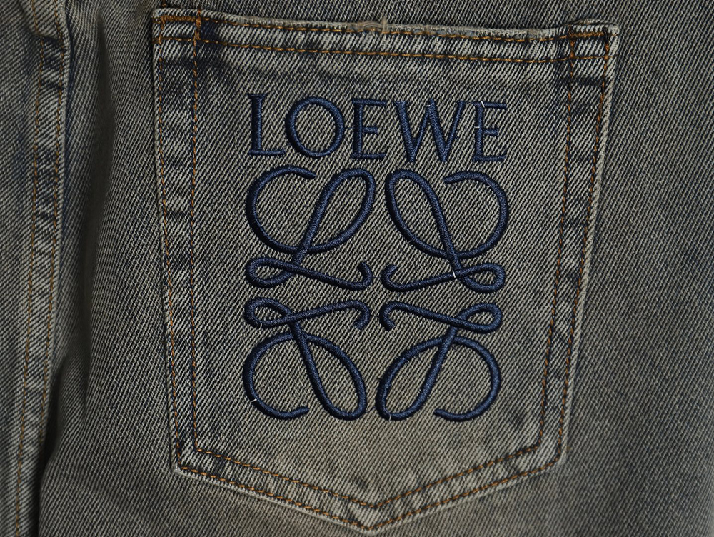 Loewe back embroidered logo jeans