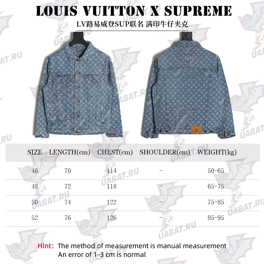 Louis vuitton & Supreme joint full print denim jacket