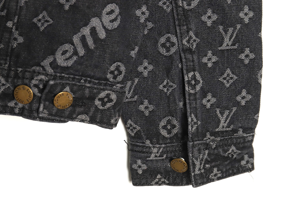 Louis vuitton & Supreme joint full print denim jacket TSK1