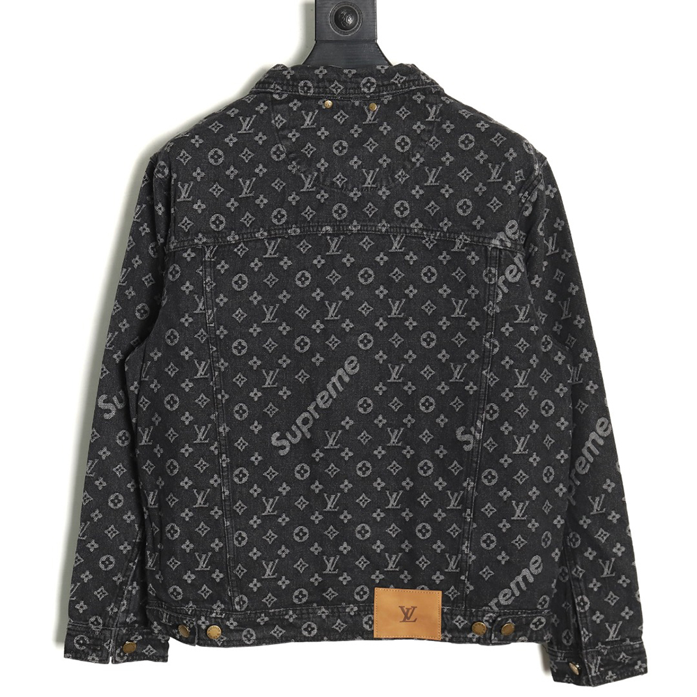 Louis vuitton & Supreme joint full print denim jacket TSK1