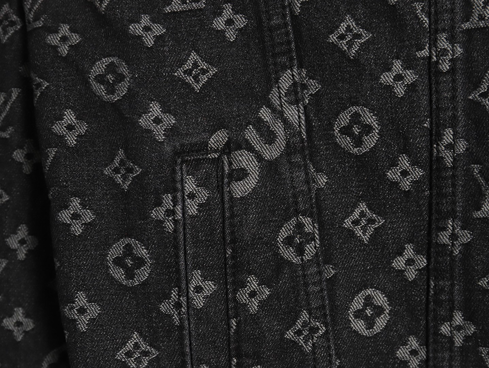 Louis vuitton & Supreme joint full print denim jacket TSK1