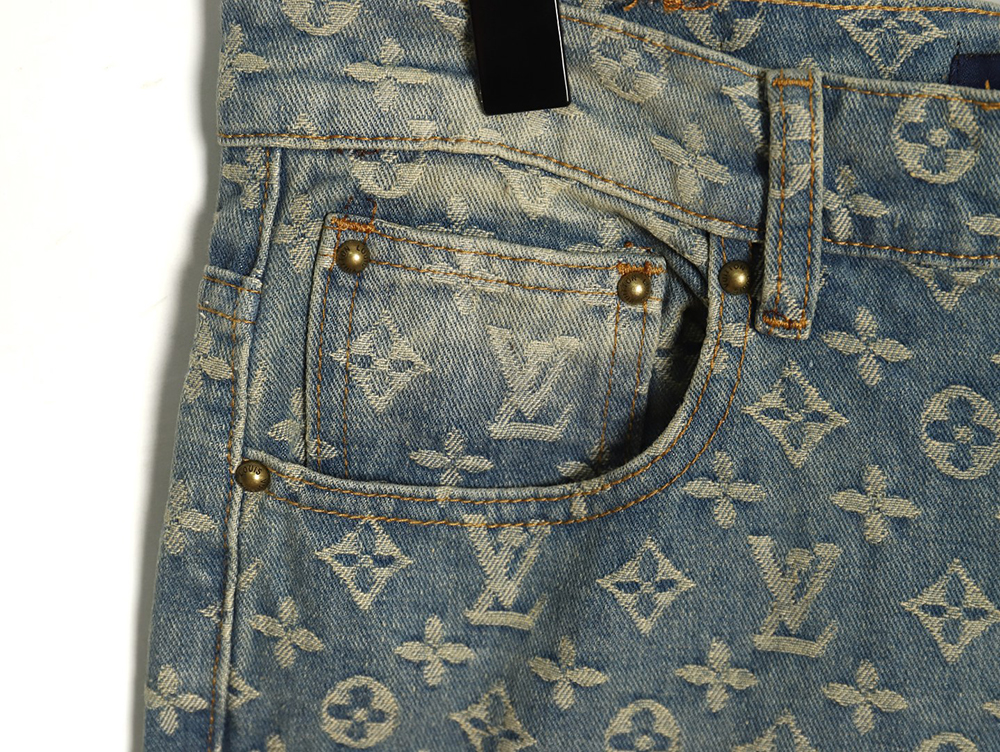 Louis vuitton graffiti gradient embroidered jeans