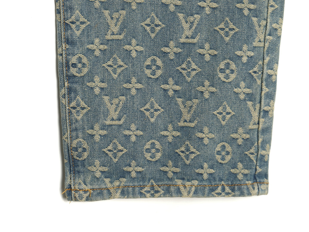 Louis vuitton graffiti gradient embroidered jeans