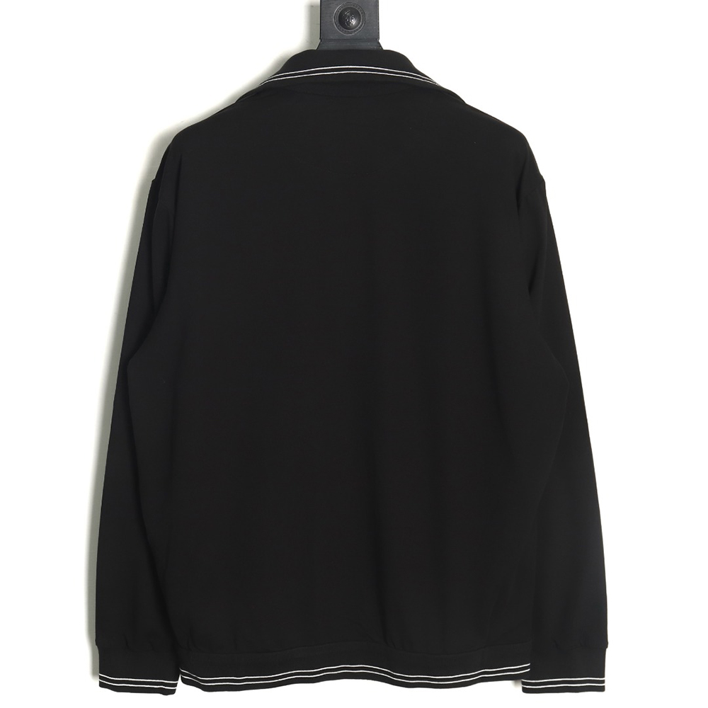 Prada triangle logo stand collar zip-up jacket