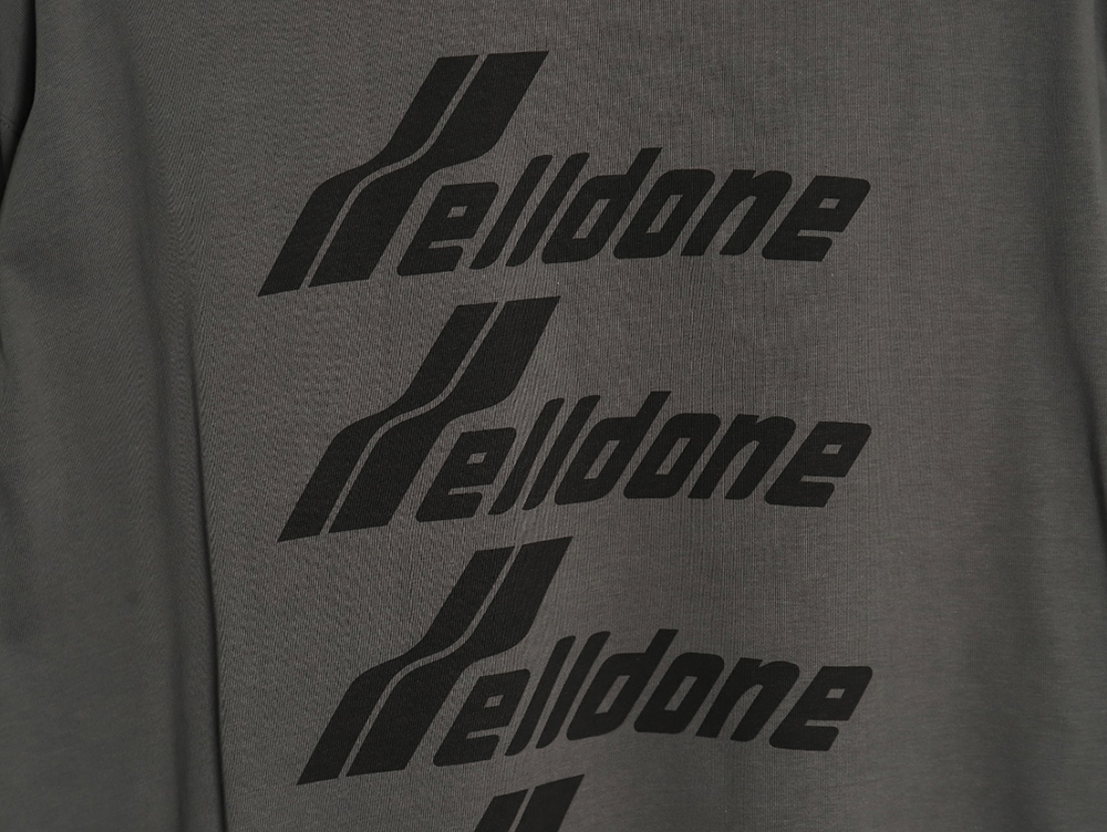 We11done five-line bullet screen font print long sleeve TSK1