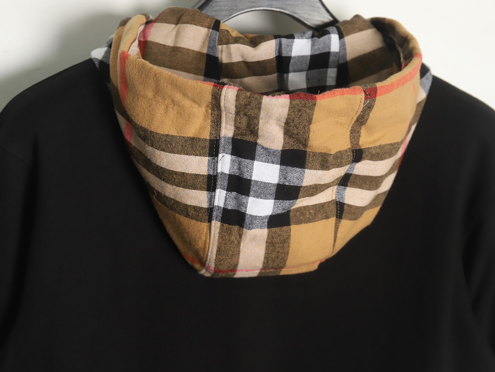 Burberry Check Hood Panel Double Zip Hooded Jacket TSK1