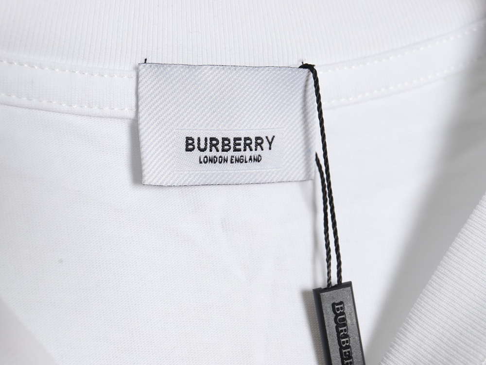 Burberry letter embroidered striped print horse logo T-shirt