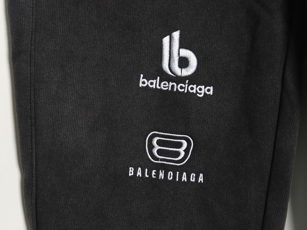 Balenciaga washed casual trousers with small logo on the leg