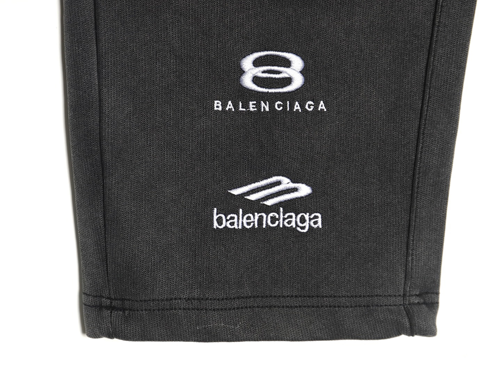 Balenciaga washed casual trousers with small logo on the leg