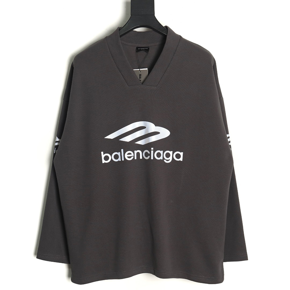 Balenciaga 3B printed V-neck long-sleeved ski T-shirt TSK1