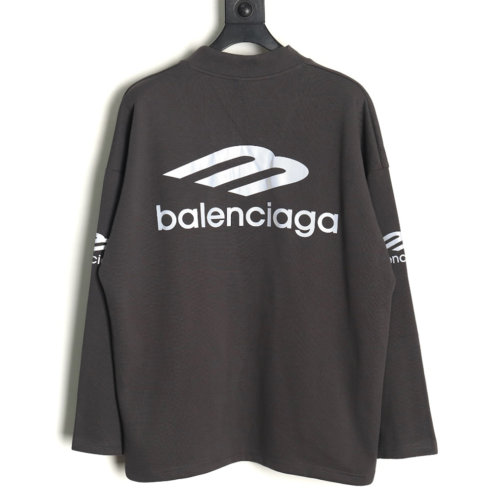 Balenciaga 3B printed V-neck long-sleeved ski T-shirt TSK1