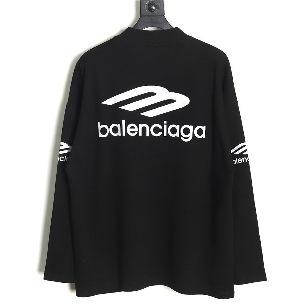 Balenciaga 3B printed V-neck long-sleeved ski T-shirt TSK2