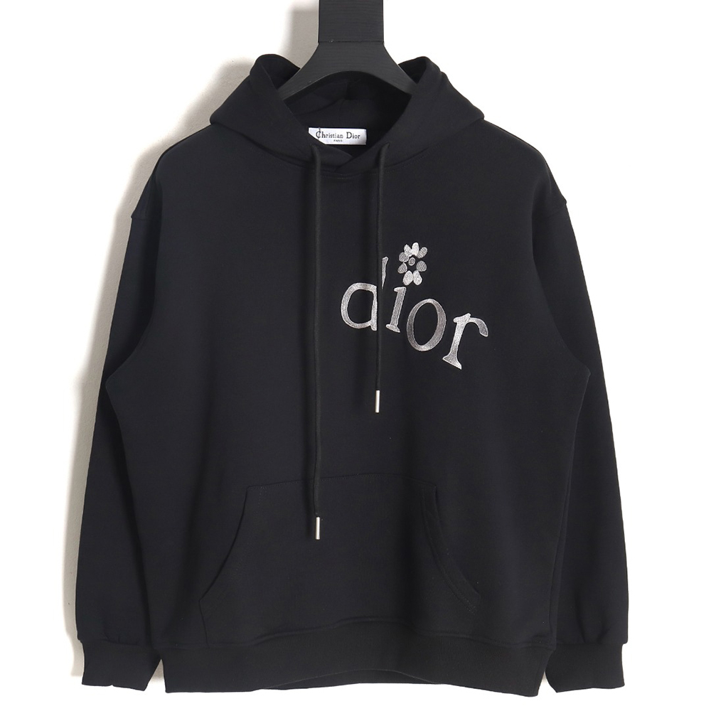 Dior floral embroidered hooded sweatshirt TSK1