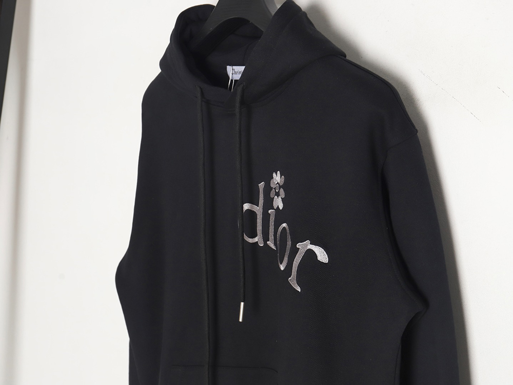 Dior floral embroidered hooded sweatshirt TSK1