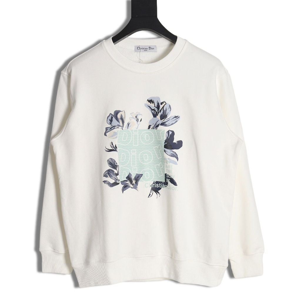 Dior floral print crew neck sweatshirt