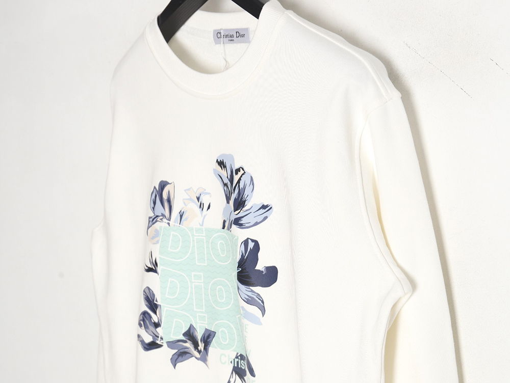 Dior floral print crew neck sweatshirt