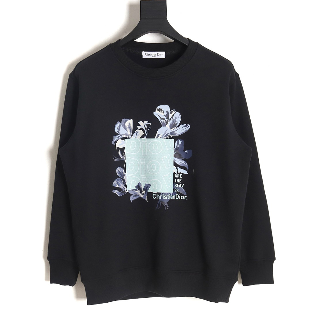 Dior floral print crew neck sweatshirt TSK1