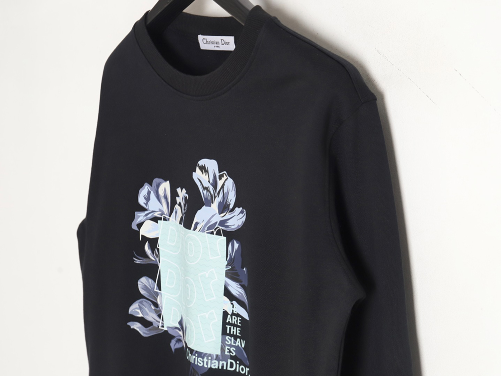 Dior floral print crew neck sweatshirt TSK1