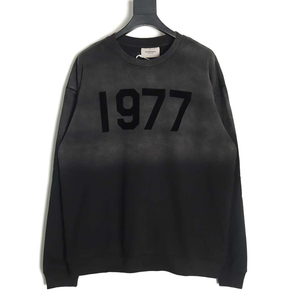 Fear of God gradient washed flocked 1977 crewneck sweatshirt