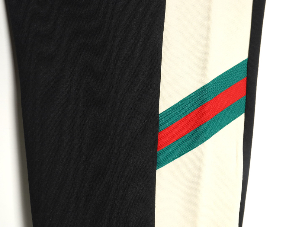 Gucci Double G embroidered striped color-block trousers