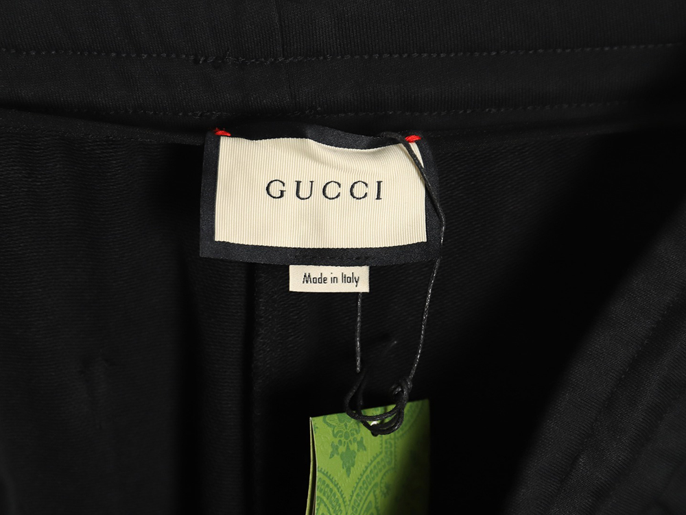 Gucci Double G embroidered striped color-block trousers