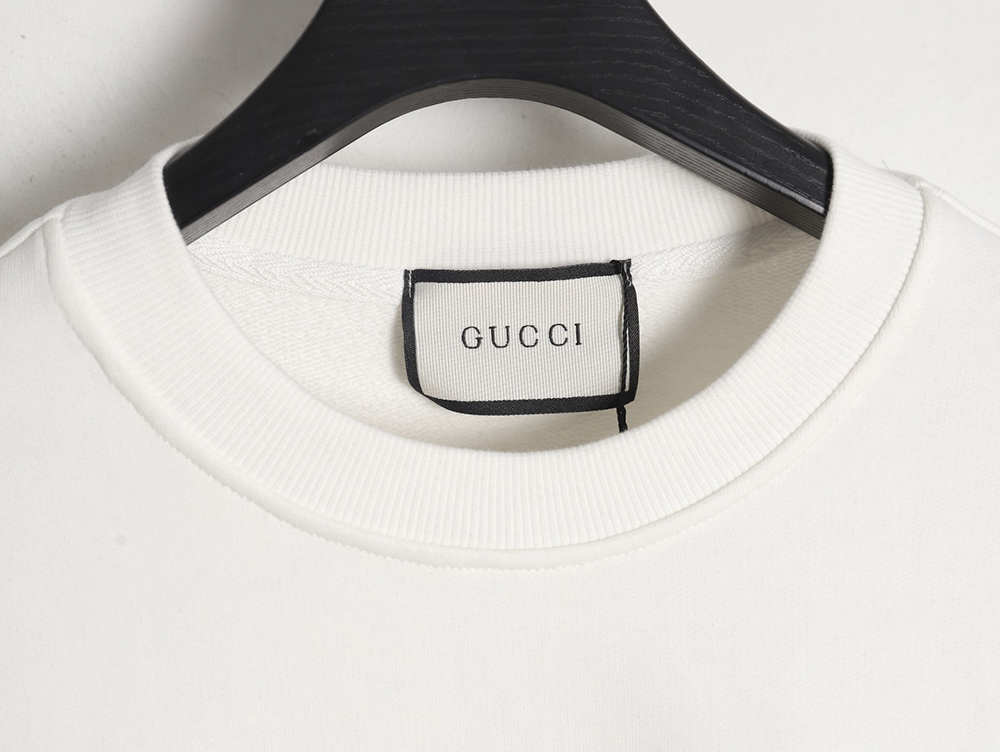 Gucci logo embroidered crew neck sweatshirt