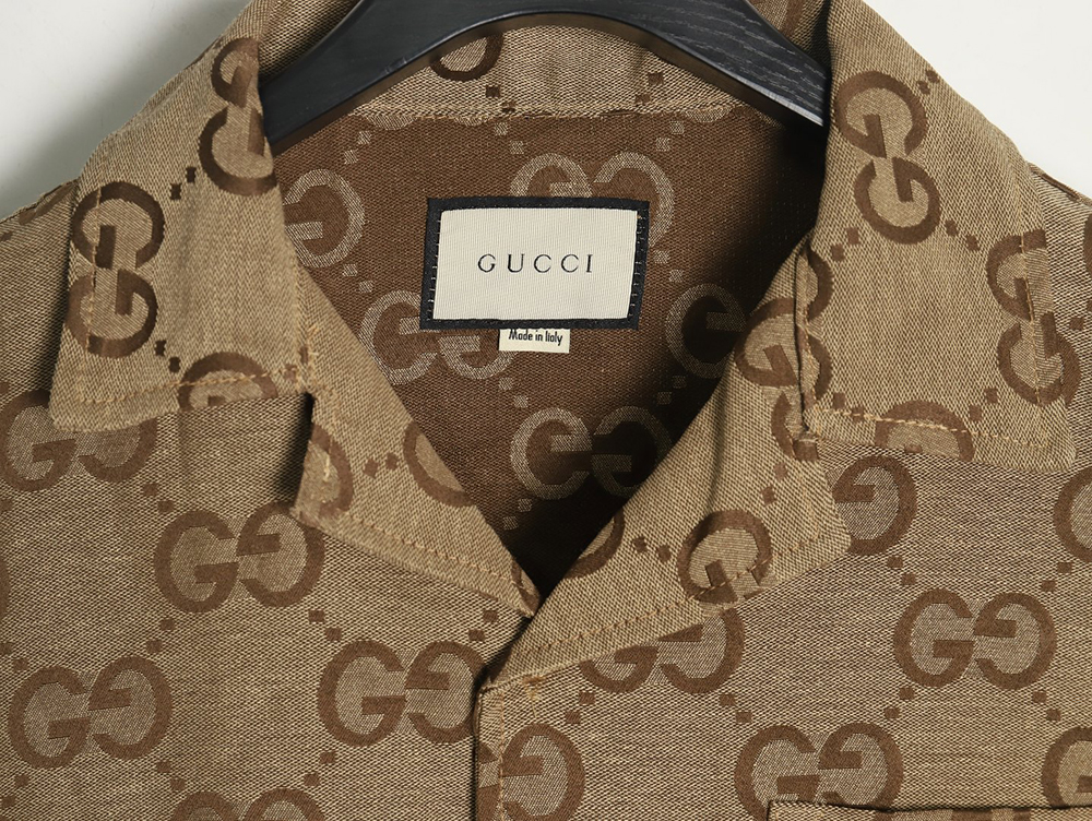 Gucci Double G small jacquard lapel long-sleeved shirt jacket