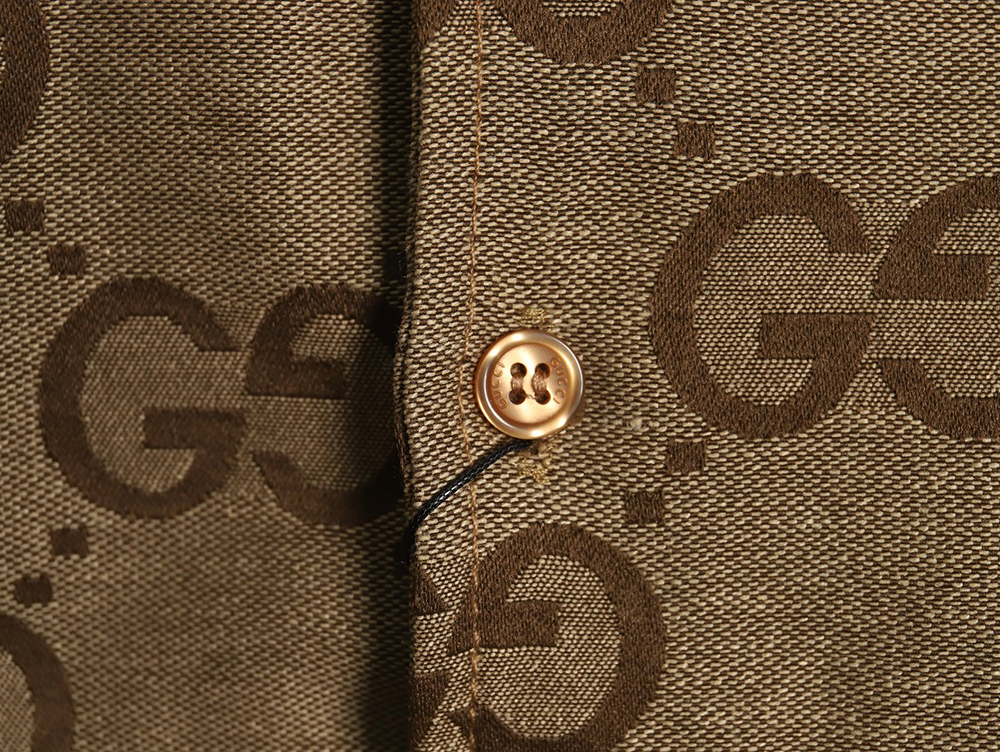 Gucci Double G small jacquard lapel long-sleeved shirt jacket