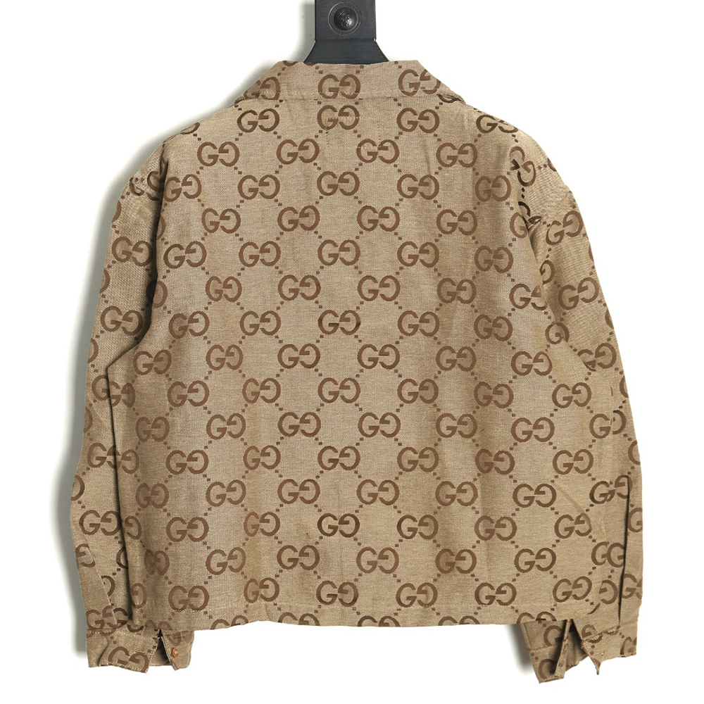 Gucci Double G small jacquard lapel long-sleeved shirt jacket