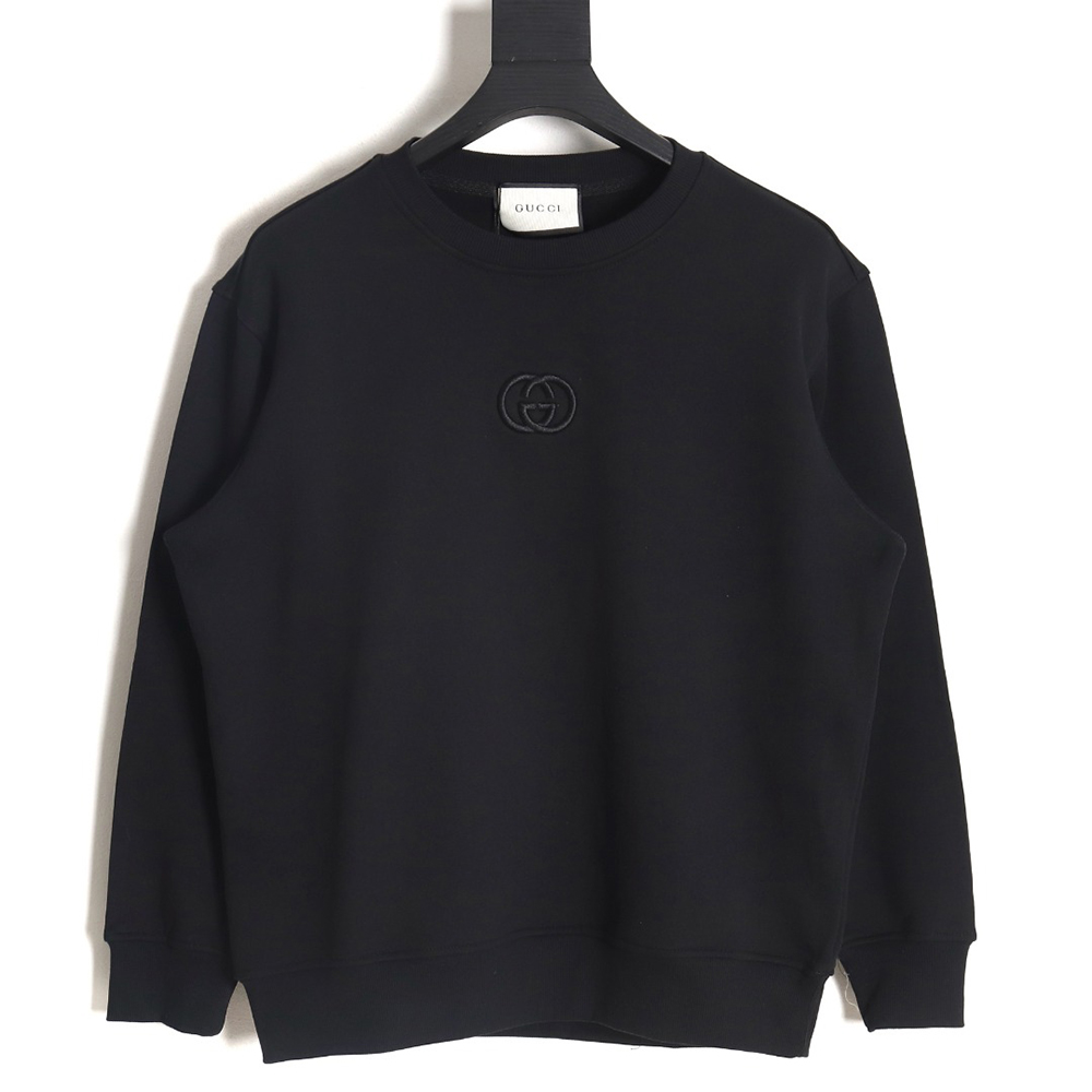 Gucci logo embroidered crew neck sweatshirt TSK1