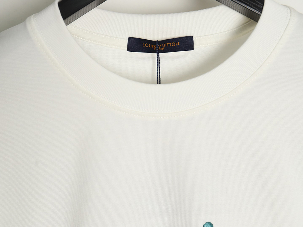 Louis Vuitton small blue flower logo embroidered letter long sleeve