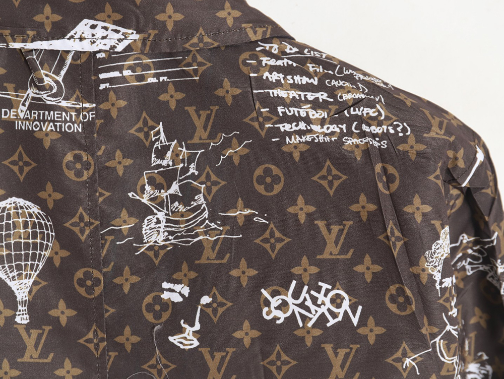 Louis Vuitton Double-sided monogram graffiti long trench coat