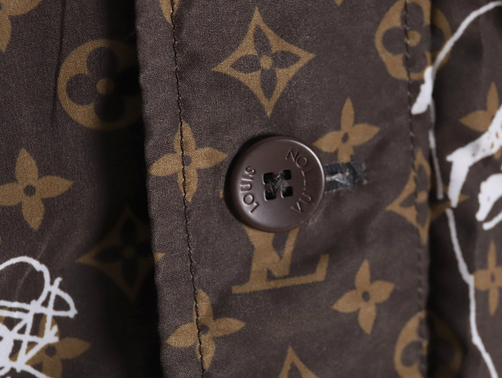 Louis Vuitton Double-sided monogram graffiti long trench coat