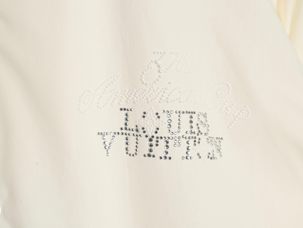 Louis Vuitton rhinestone lettering shirt