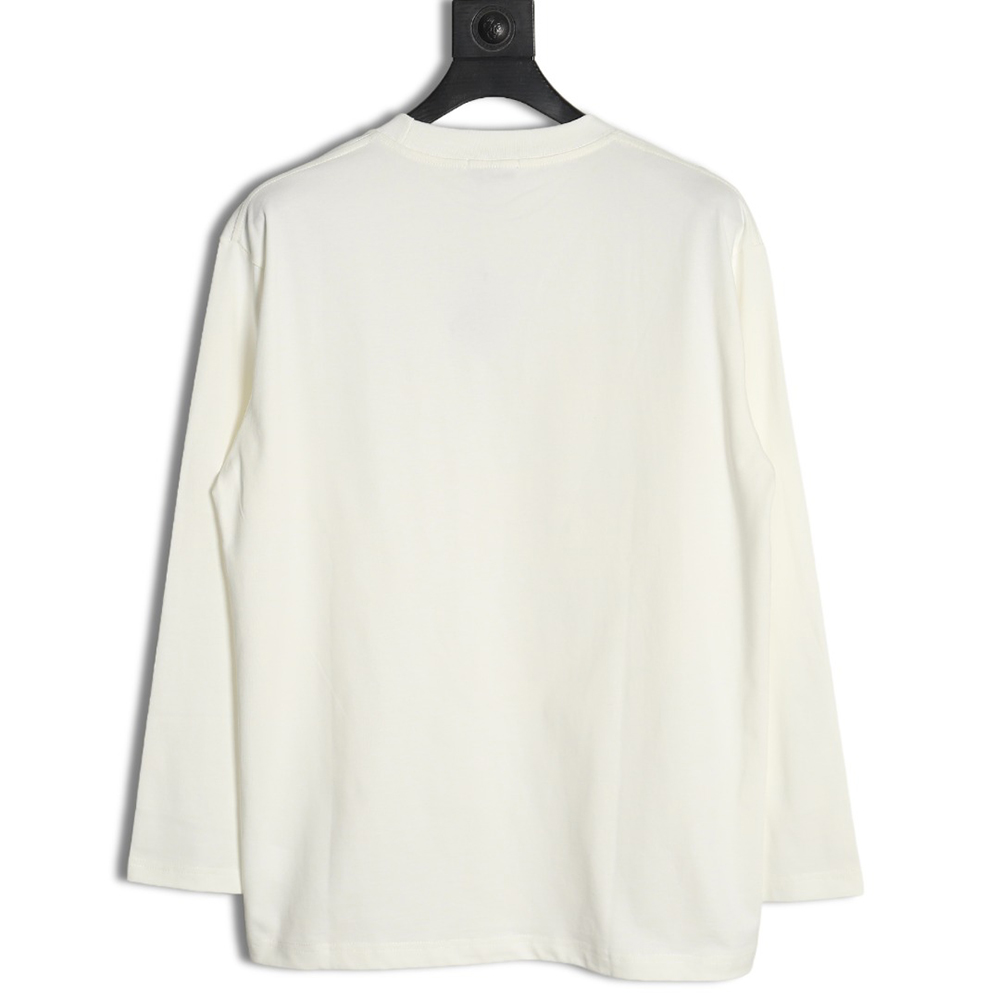 Loewe simple contrast logo embroidered long sleeve