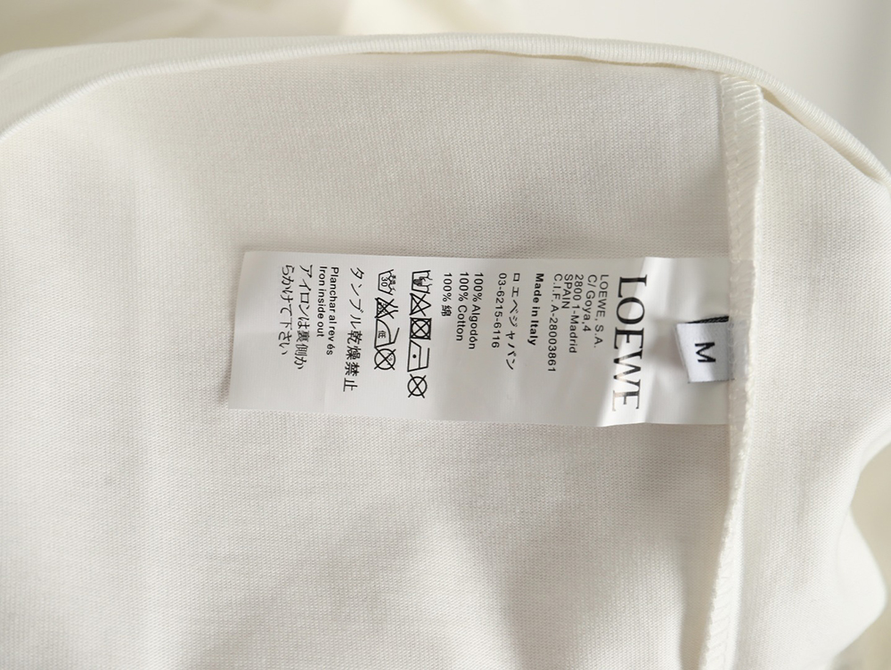 Loewe simple contrast logo embroidered long sleeve