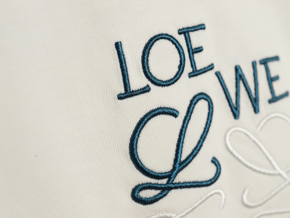 Loewe simple contrast logo embroidered long sleeve