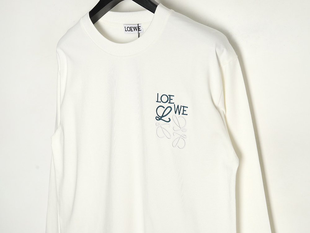 Loewe simple contrast logo embroidered long sleeve