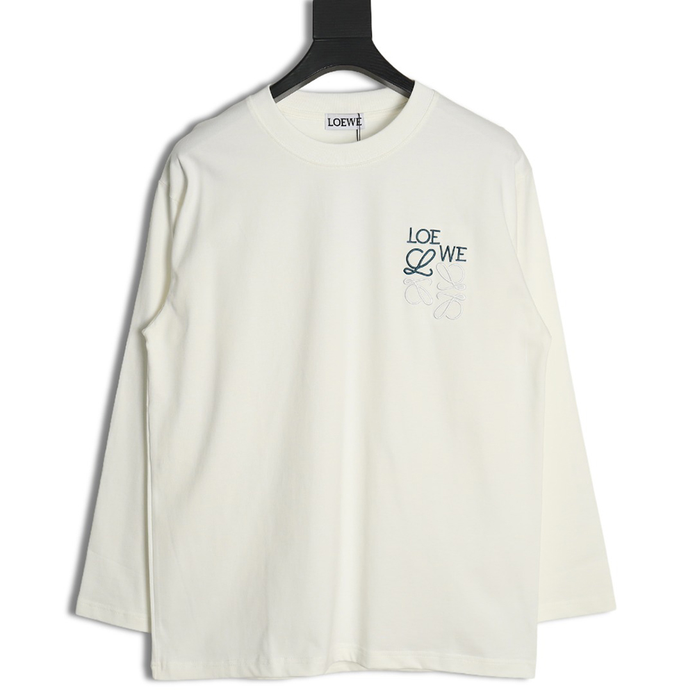 Loewe simple contrast logo embroidered long sleeve