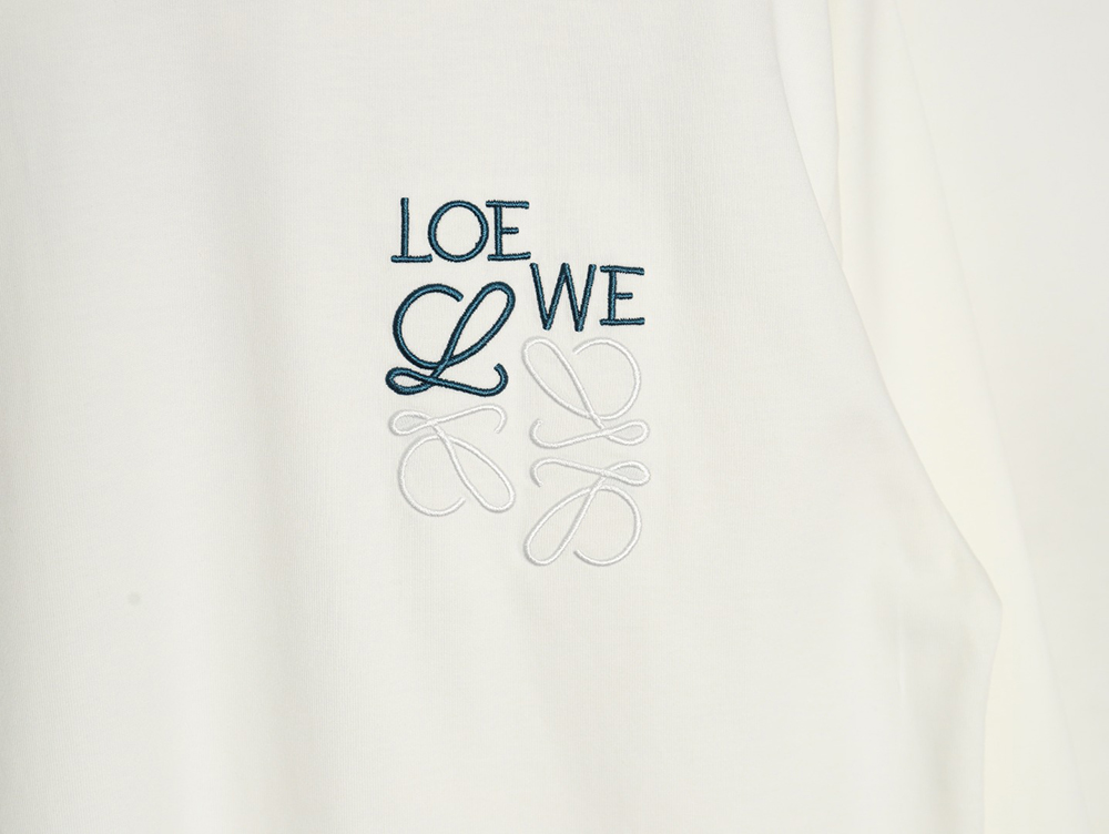 Loewe simple contrast logo embroidered long sleeve