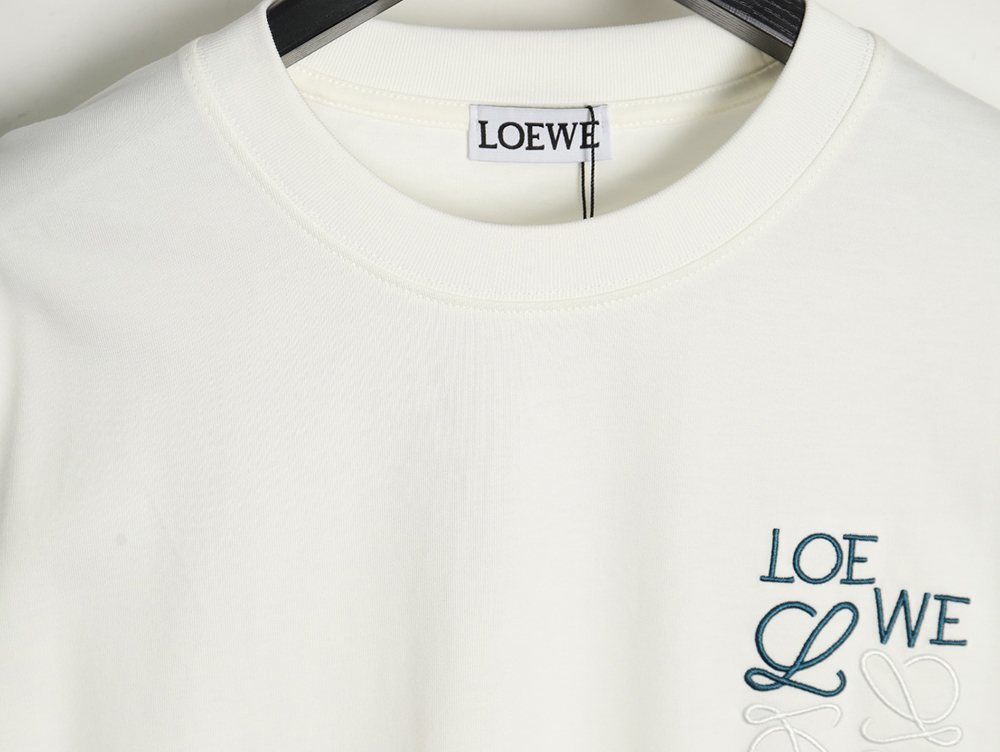 Loewe simple contrast logo embroidered long sleeve